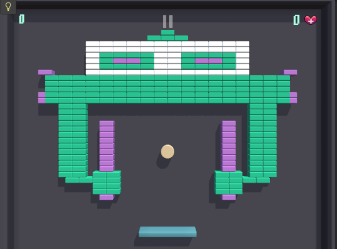 Break It-Brick Breaker HTML5 Online Free Game level 78 Medium level and with amazing game design with amazing visuals and space alike villain character, mobile browser friendly
